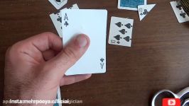 آموزش شعبده بازی غیب کردن ظاهر کردن گوشه کارت