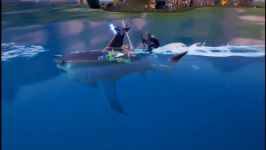 FortniteHungry sharkکوسه سواری خوردن پلیر ها در فورتنایت