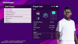 آموزش ساخت فیس پله در بازی PES 2020