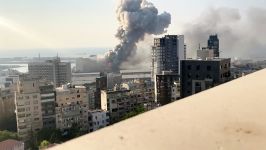ویدیویی کیفیت جزییات لحظه انفجار در بیروت خرابی‌های موج انفجار