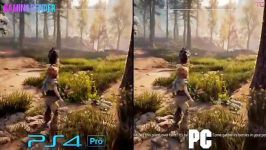 ویدیوئی جالب مقایسه گرافیک بازی Horizon Zero Dawn درPS4 pro وPC