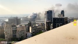 ویدئوی جدید کیفیت بالا، لحظه انفجار بیروت صحنه آهسته