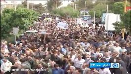 تشییع تدفین شهدای گمنام در شهر دولت آباد