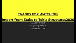 import from Etabs to Tekla Structures2020