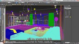 آموزش رندرینگ صحنه داخلی روز شب در 3DS Max