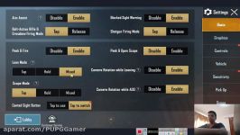 PUBGGamer آموزش فعال کردن خم شدن به سمت راست چپ در بازی پابجی موبایل