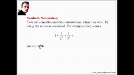 متلب قسمت اول Symbolic summation