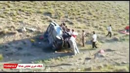 سقوط پراید به دره در محور فیروزکوه ـ سمنان