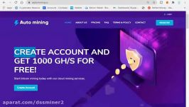 dssminer.com cloudmining and automated trader BOT automining.cc Cloud mining