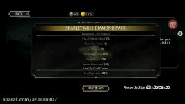 باز کردن skarlet mk11 diamond pack درmortal kombat mobile