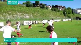 آموزش فوتبال به کودکان  فوتبال  تکنیک های فوتبالتمرین افزایش مهارت دریبل زدن