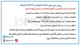 پیش نیاز های Aspen Plus Aspen HYSYS