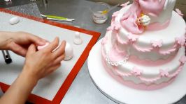 آموزش قدم به قدم کیک آرایی تزیین کیک 8  کیک غاز سفید