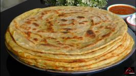 Layered Bread Filled with Potatoes  نان لاچا پاراتا هندی   نان پراتها