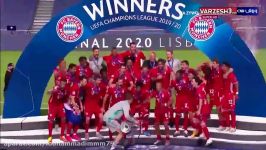 لحظه بالا بردن جام لیگ قهرمانان اروپا توسط نویرفینال لیگ قهرمانان اروپا