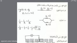 جلسه نهم آمادگی فیزیک هشتم انواع بهم بستن مقاومت ها باتری ها