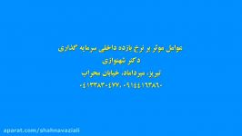 عوامل موثر بر نرخ داخلی سرمایه گذاری خدمات پژوهشی تبریز