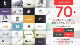 ۷۲ پروژه آماده افترافکت اینترو لگوی Quick logo Reveal Pack