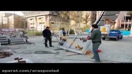 تولید نصب قطعات بتنی پیش‌ساخته سردر دانشگاه امیرکبیر
