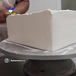 آموزش کیک تولد روبان پاپیون فوندانت