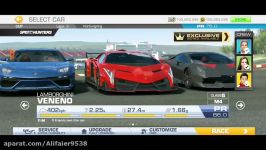 گیم پلی بهترین بازی هیجان رانندگی Real Racing 3 Lamborghini Sesto Elemento