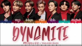 لیریک ورژن ریمیکس جدید آهنگ Dynamite BTS بی‌تی‌اس POOLSIDE REMIX