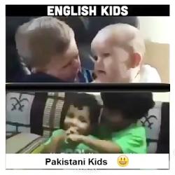 مقایسه خنده دار واکنش کودک انگلیسی پاکستانی 9