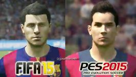 مقایسه چهره بازیکنان بارسلونا در PES2015و FIFA15