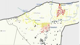 Cities and towns during the Syrian Civil War Map Part 1