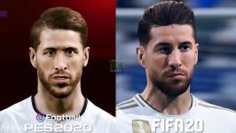 مقایسه فیس های رئال مادرید در FIFA 20 PES 20