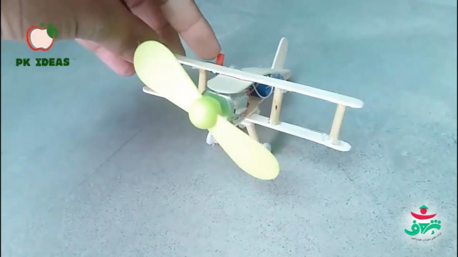آموزش ساخت کاردستی هواپیما چوب بستنی