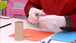 کاردستی آموزش ساخت گل رول دستمال کاغذی