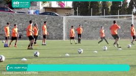 آموزش فوتبال به کودکان  تکنیک فوتبال  فوتبال کودکانتمرین هماهنگی پاها توپ