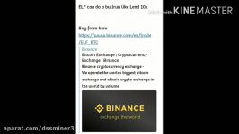 dssminer.com cloudmining and automated trader BOT Buy ELF coin in binance exch