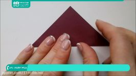 آموزش اوریگامی  ساخت اوریگامی  اوریگامی سه بعدی اوریگامی گل ستاره ای شکل 