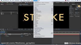 آموزش انیمیت استروک stroke متن در #افترافکت