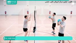آموزش والیبال کودکان  شیرجه پنجه والیبال  اسپک والیبال مهارت های دفاع 