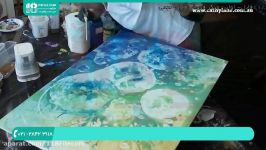 آموزش نقاشی رزین  نقاشی آبستره  نقاشی رزین اپوکسی نقاشی آبستره ماهی