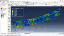 شبیه سازی خمش چهار محوره تیر بتنی فوق توانمند الیافی در نرم افزار آباکوس