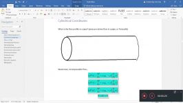 Continuity Equation Cylindrical Coordinates Part 1