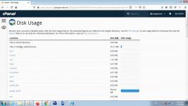 آموزش کار Disk Usage در cpanel