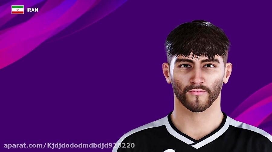 ادیت فیس امیر عابد زاده در pes2020