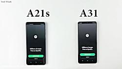 تست سرعت گوشی A21s در مقابل A31