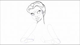 how to draw belle step by step