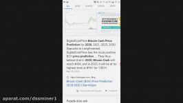 dssminer.com cloudmining and automated trader BOT Bitcoin Cash Price Predictio