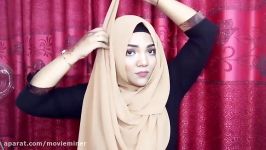 آموزش ویژه حجاب روزمره تابستان  سبک حجاب نوعی پارچه ابریشمی به دو روش