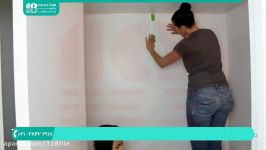 آموزش نحوه نصب کاغذ دیواری  استیکر  پوستر دیواری کاغذ دیواری طرحدار حمام 