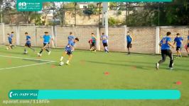 آموزش فوتبال کودکان نوجوانان  فوتبال پایه نمایشی تمرین بهبود کنترل توپ 