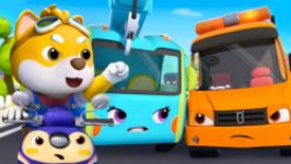 کارتون بیبی باس مسابقه کامیون ها آموزش زبان به کودکان