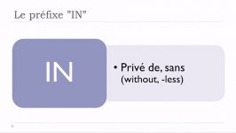 Learn French  Unité 11  Leçon I  Le préfixe IN